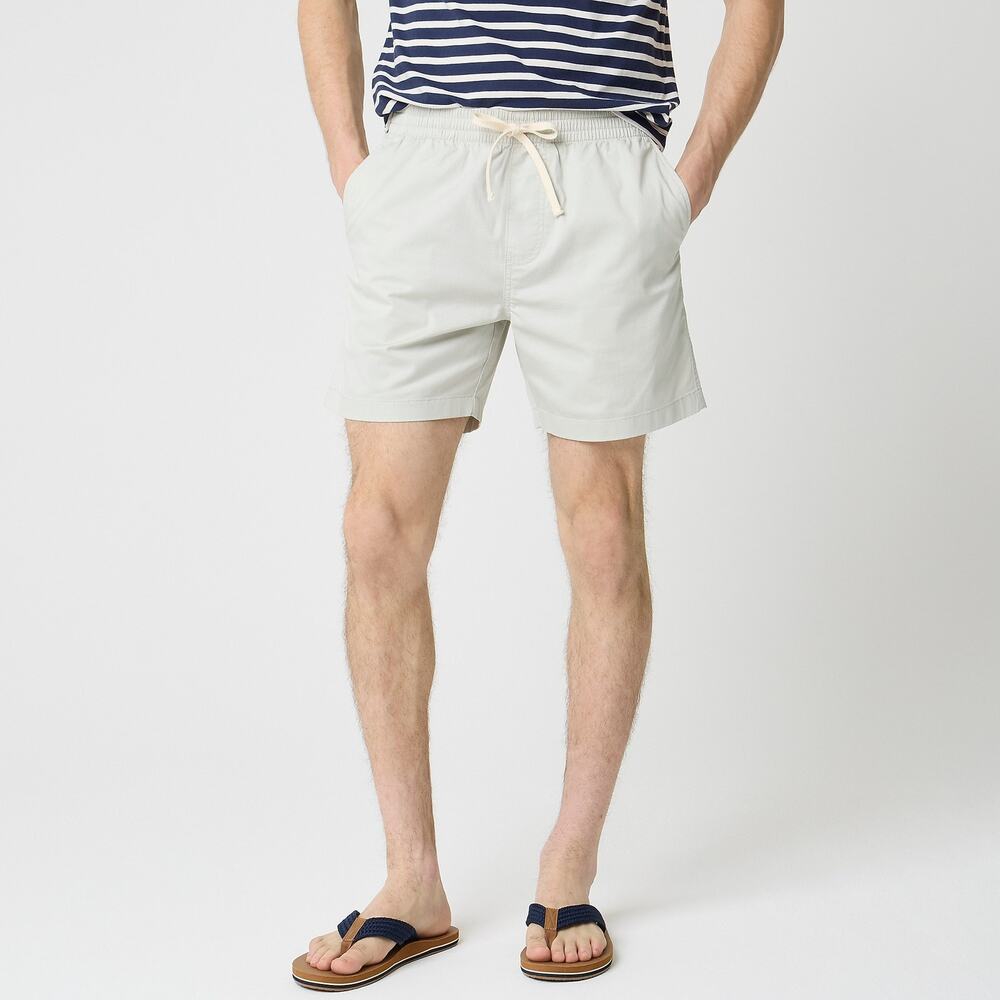 J. Crew Men's Twill Drawstring Dock Shorts Lightweight Stone Size Small NWT